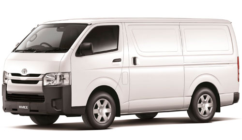 Renta de camionetas de carga modelo Hiace. Renta de camionetas de carga Toyota Hiace.